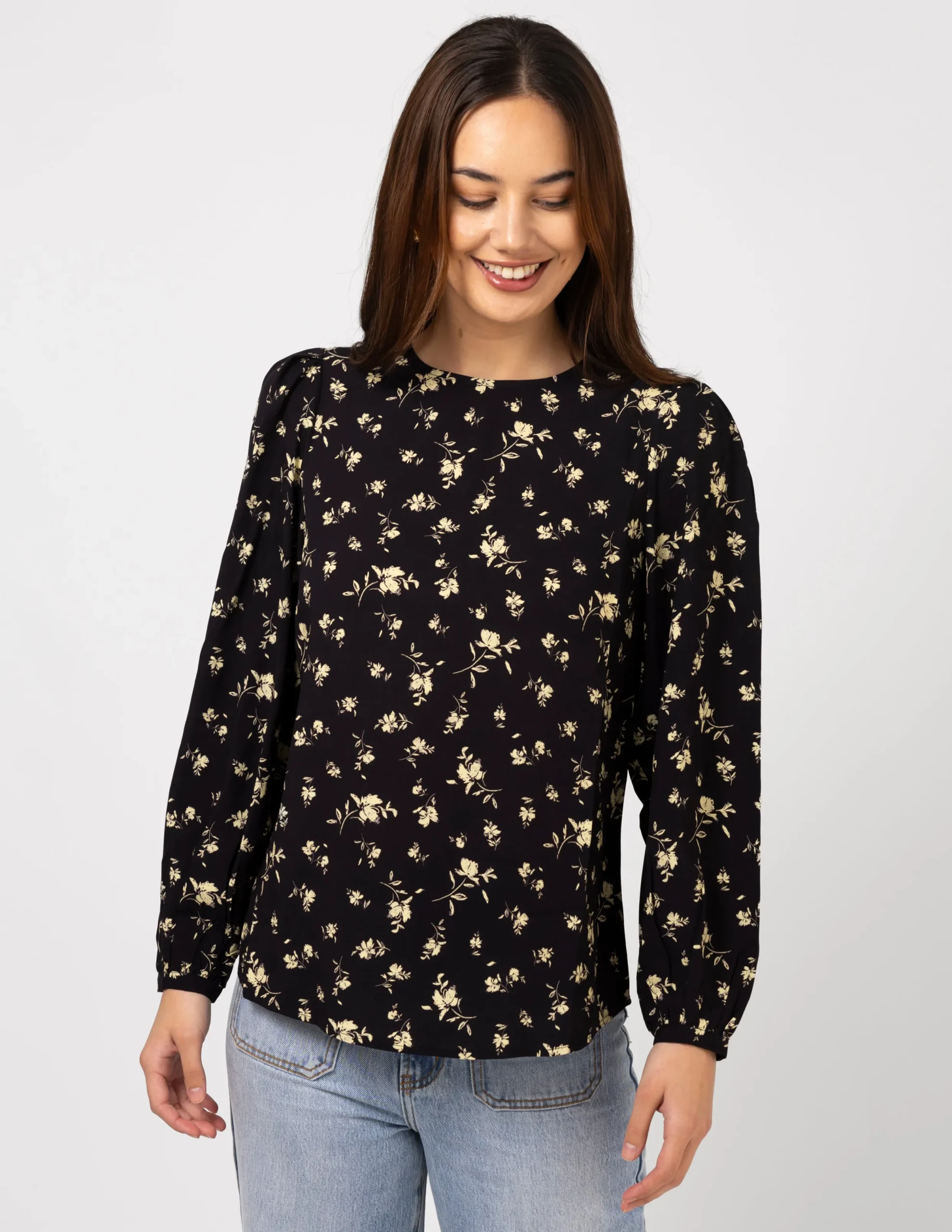 Celia Top - Winter Garden Floral