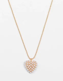 Chain with Heart Pearls Necklace