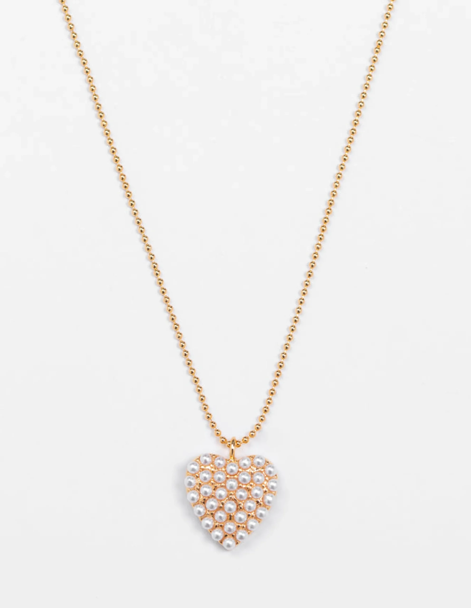 Chain with Heart Pearls Necklace