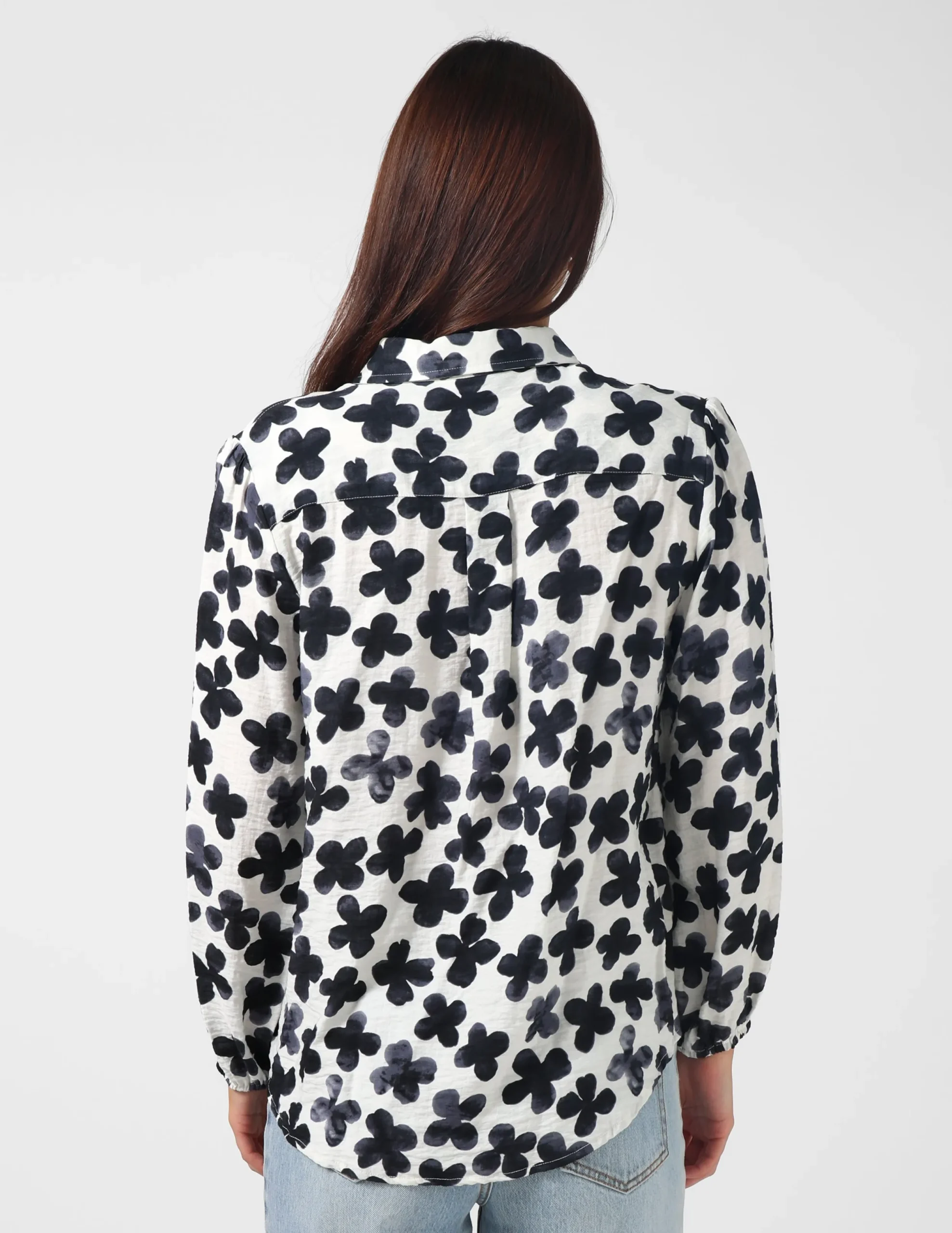 Charlotte Blouse - Navy Flowers