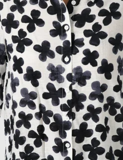 Charlotte Blouse - Navy Flowers