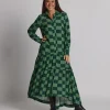 Chelsea Dress - Foliage Check