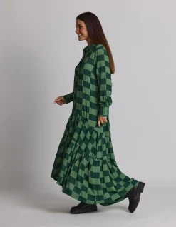 Chelsea Dress - Foliage Check