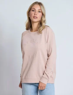 Classic Sweater - Antique Rose Round Logo