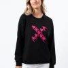 Classic Sweater - Black with Neon Houndstooth