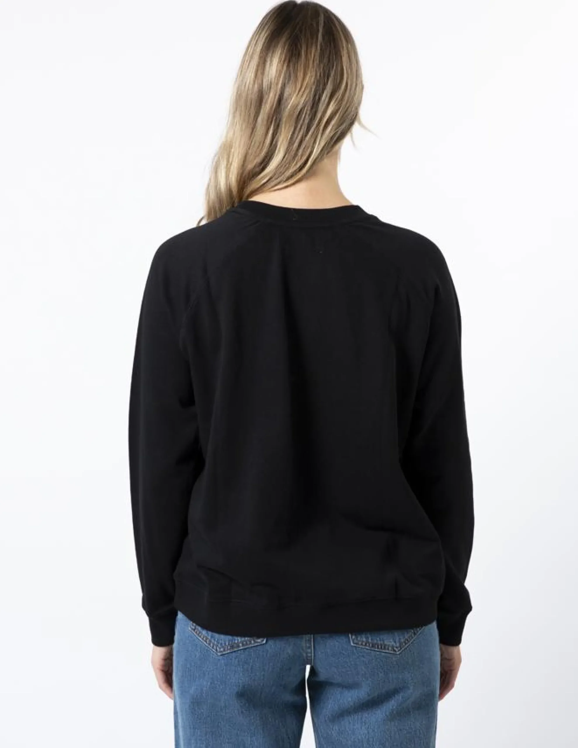 Classic Sweater - Black with Star Silver Sequins