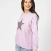 Classic Sweater - Lilac Striped Star