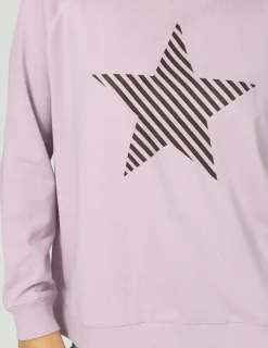 Classic Sweater - Lilac Striped Star