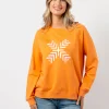 Classic Sweater - Mandarin with Candy Cross