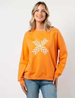 Classic Sweater - Mandarin with Candy Cross