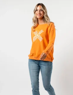 Classic Sweater - Mandarin with Candy Cross