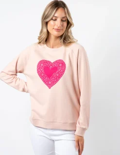 Classic Sweater - Neon Doily Heart