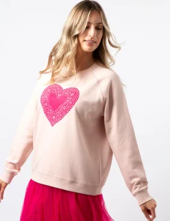 Classic Sweater - Neon Doily Heart