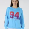 Classic Sweater - Sky Blue Ombre Varsity
