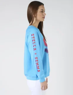 Classic Sweater - Sky Blue Ombre Varsity