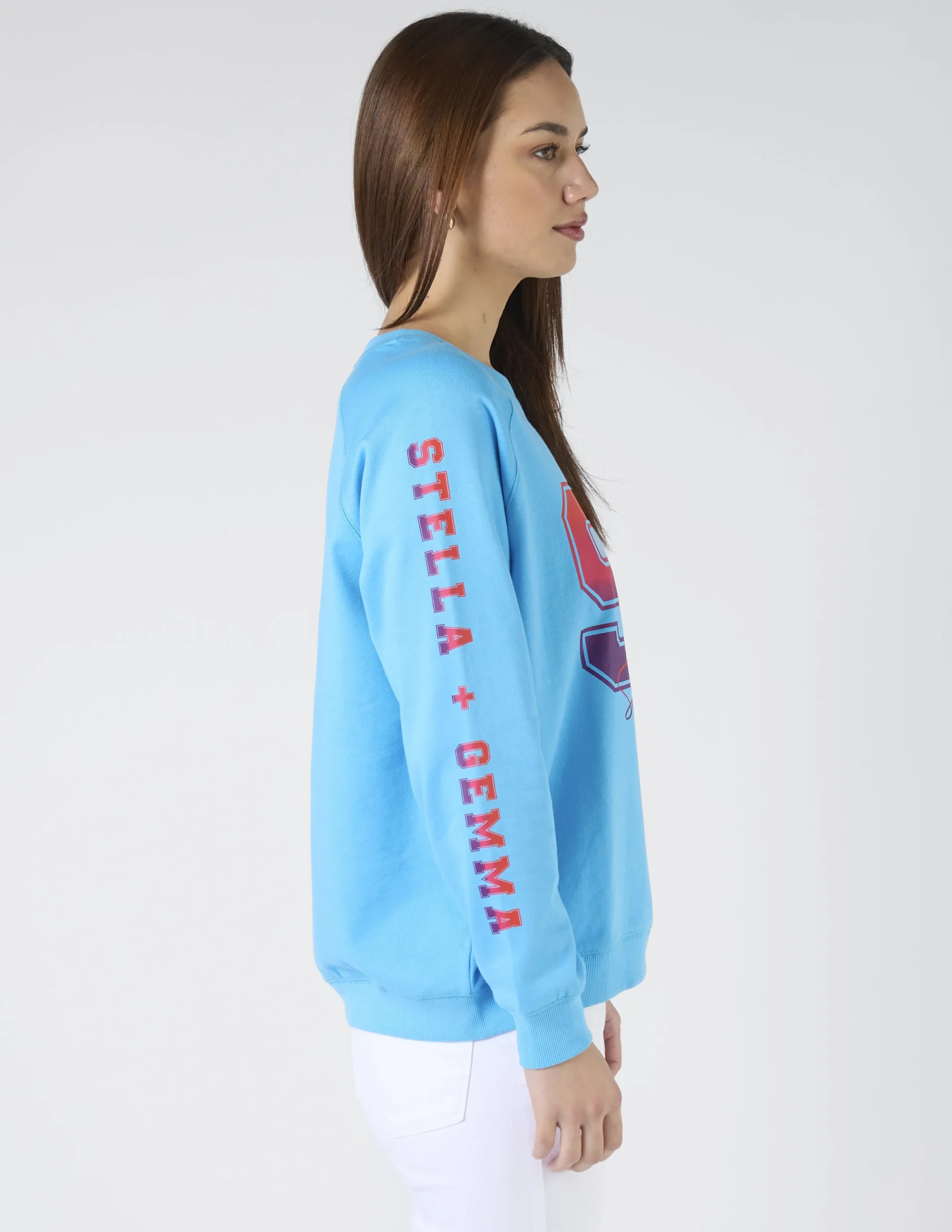 Classic Sweater - Sky Blue Ombre Varsity