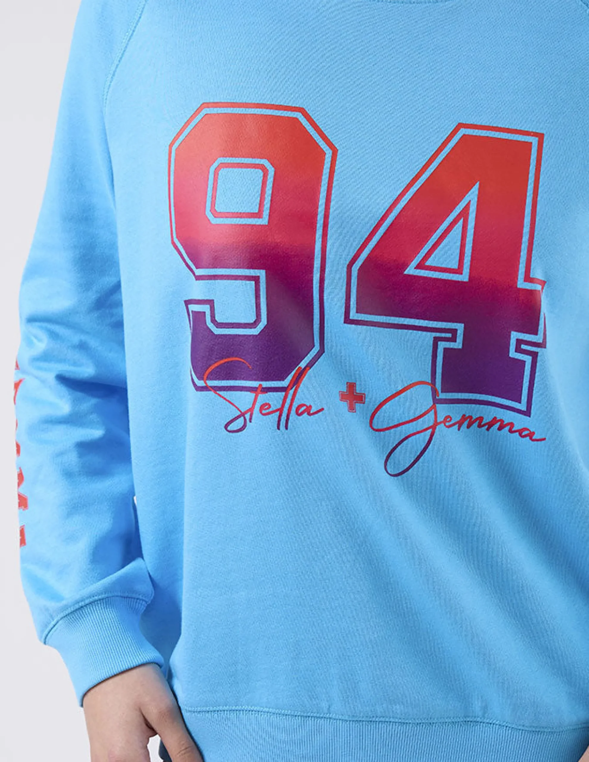 Classic Sweater - Sky Blue Ombre Varsity