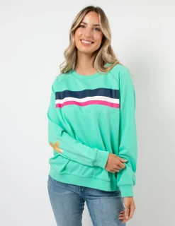 Classic Sweater - Spearmint with Stripes