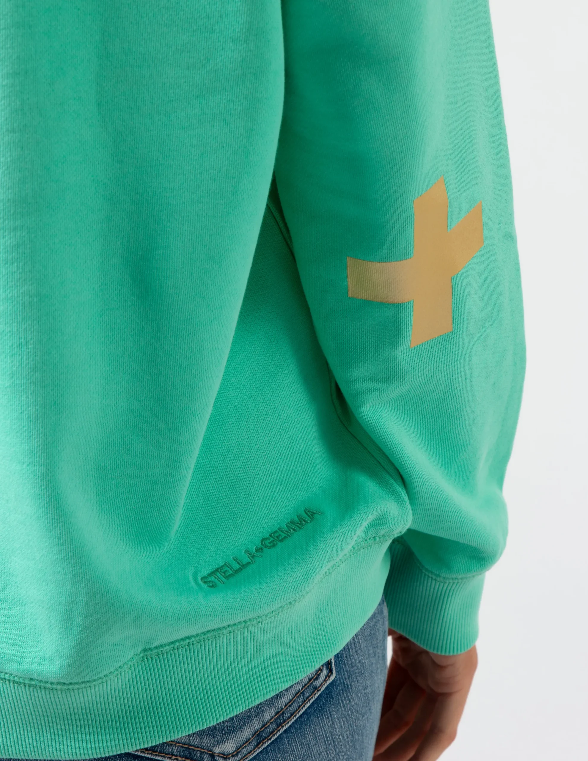 Classic Sweater - Spearmint with Stripes