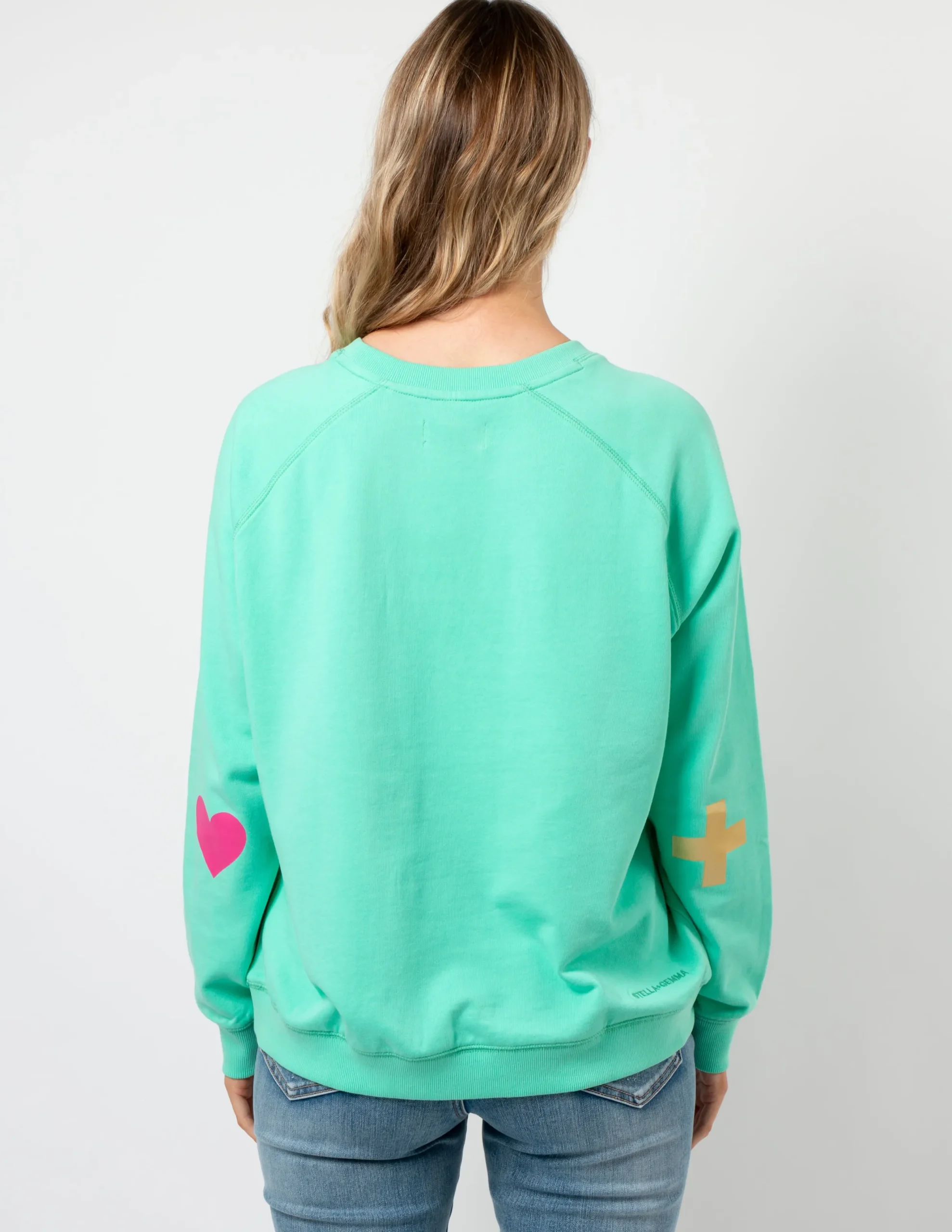Classic Sweater - Spearmint with Stripes
