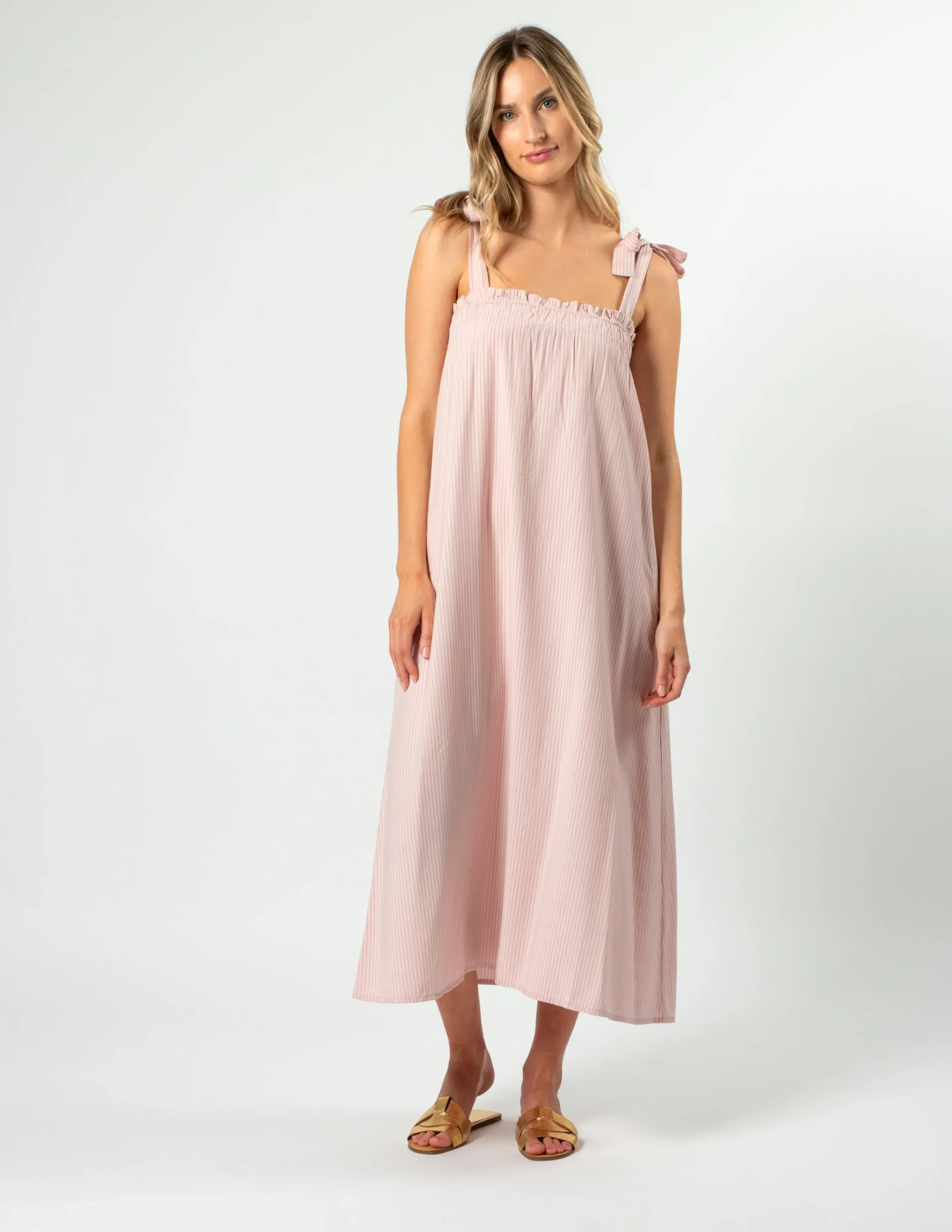 Conner Dress - Blushing Stripe