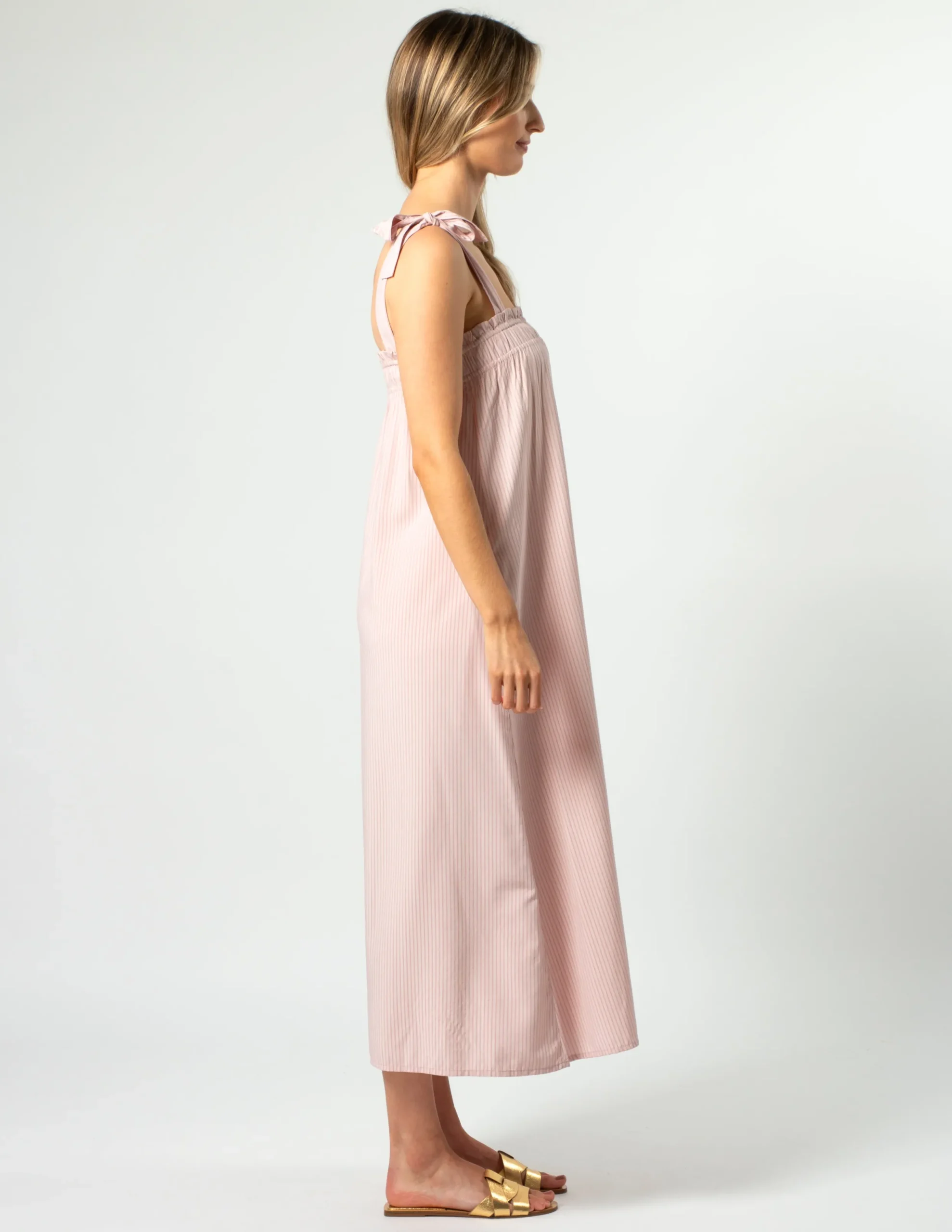 Conner Dress - Blushing Stripe