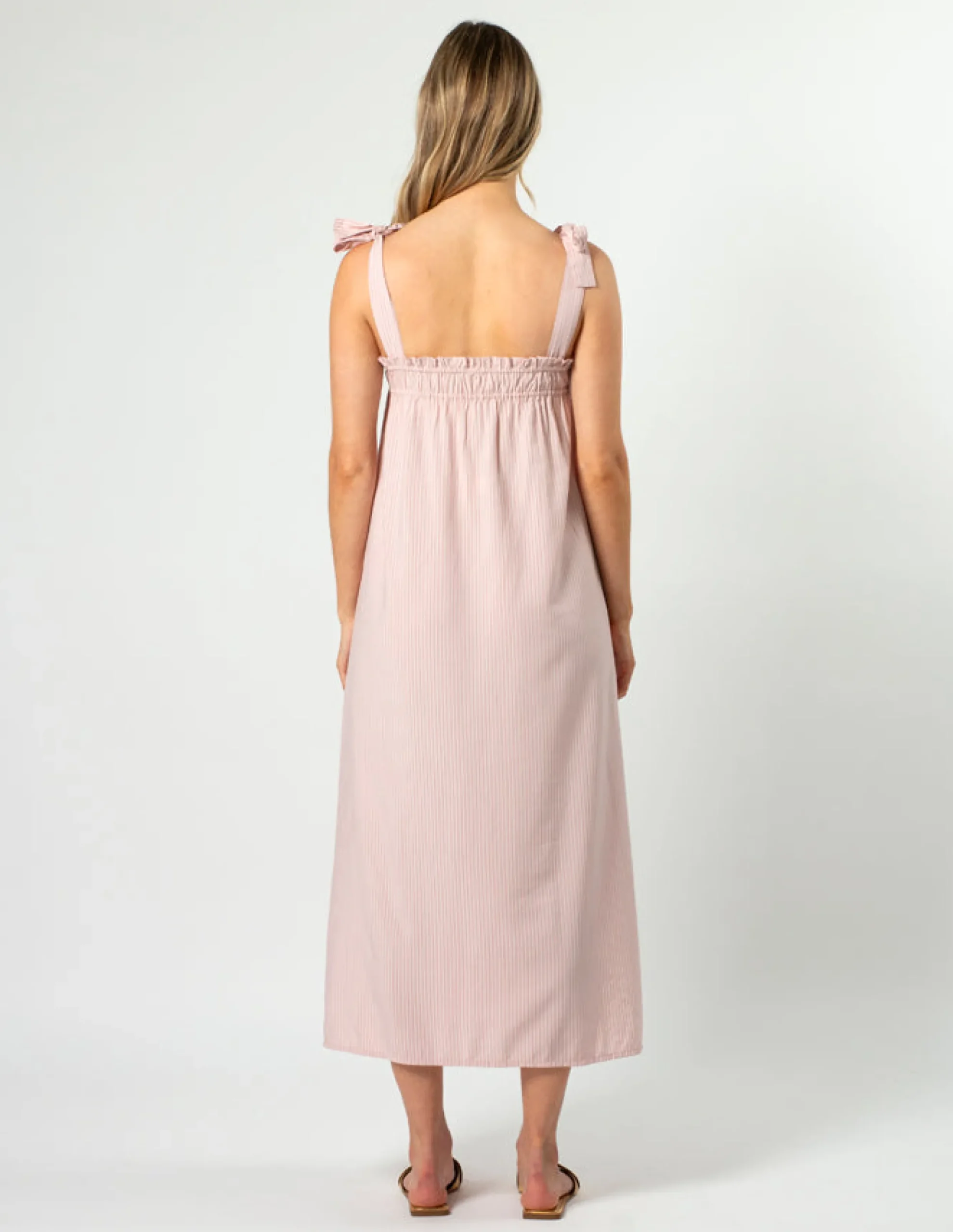 Conner Dress - Blushing Stripe