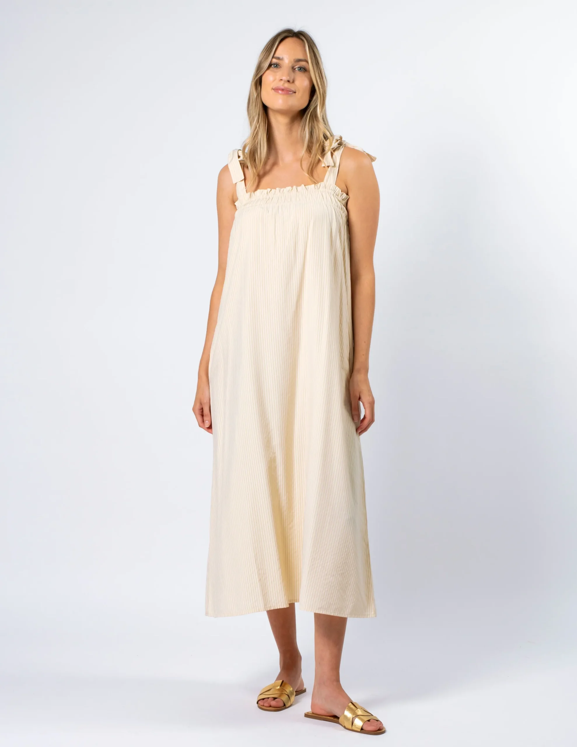 Conner Dress - Lychee Stripe
