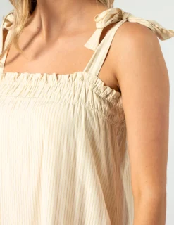 Conner Dress - Lychee Stripe