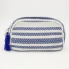 Cosmetic Bag - Navy Herringbone