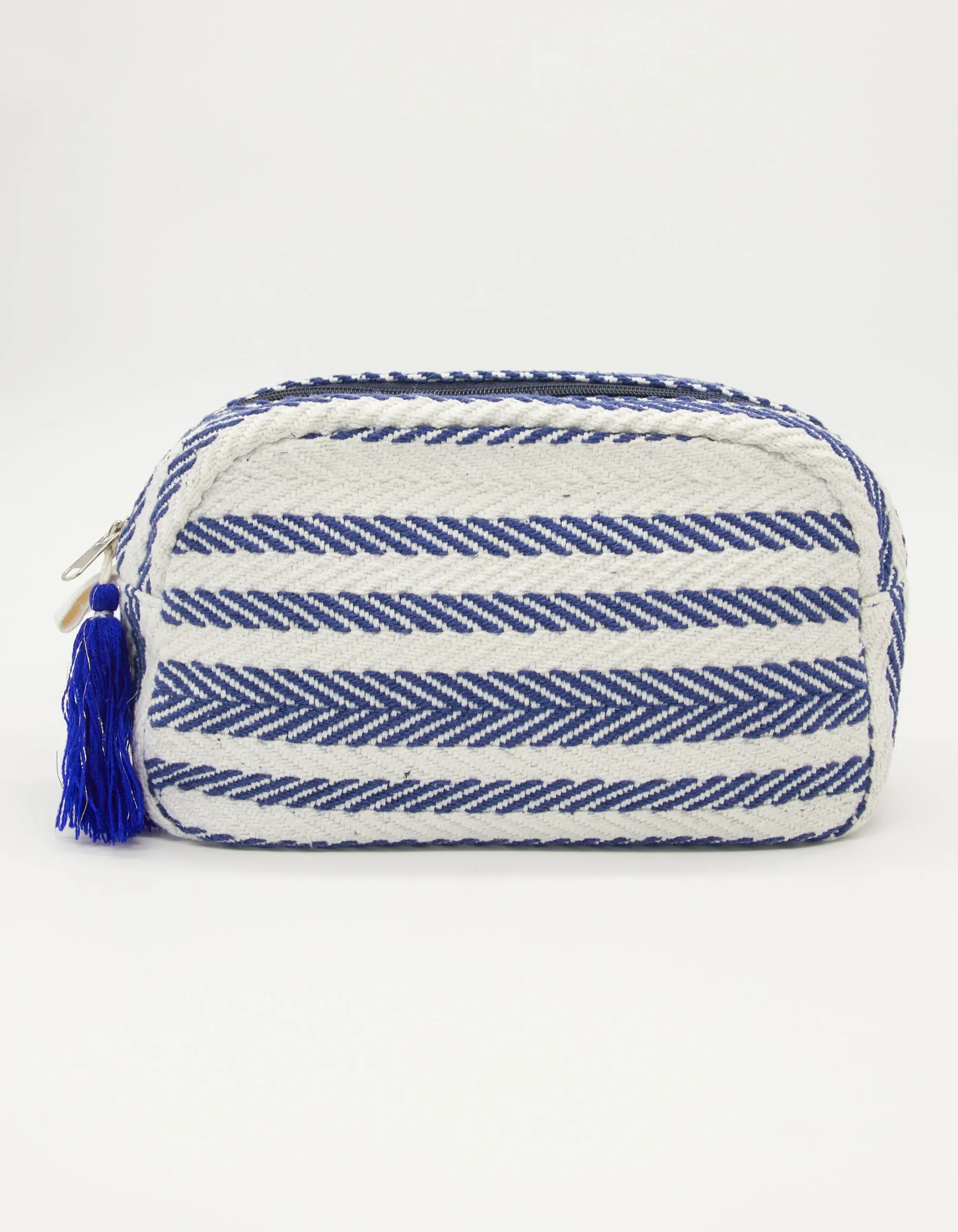 Cosmetic Bag - Navy Herringbone