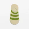 Cream and Lime Stripe Socks