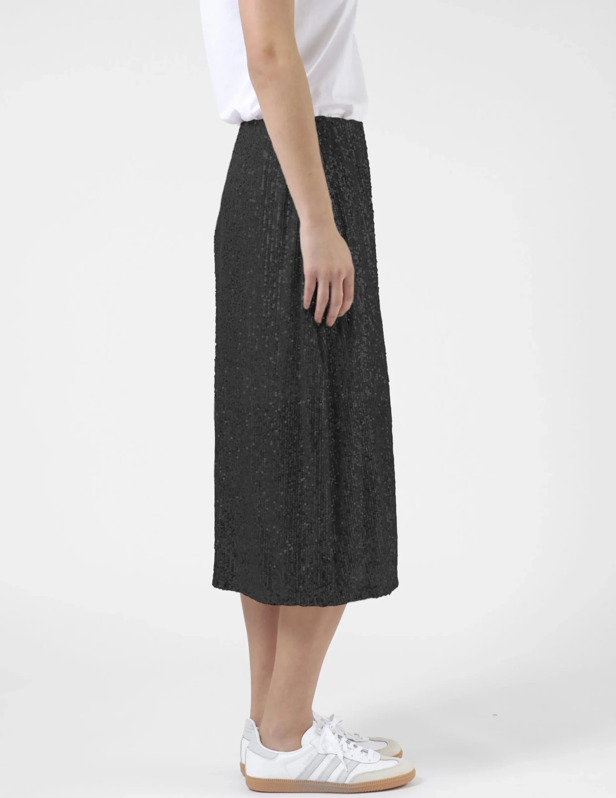 Crystal Skirt - Black Sequins