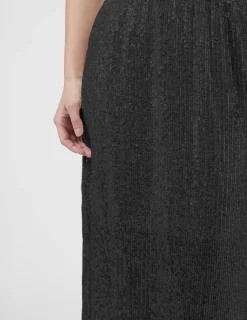 Crystal Skirt - Black Sequins