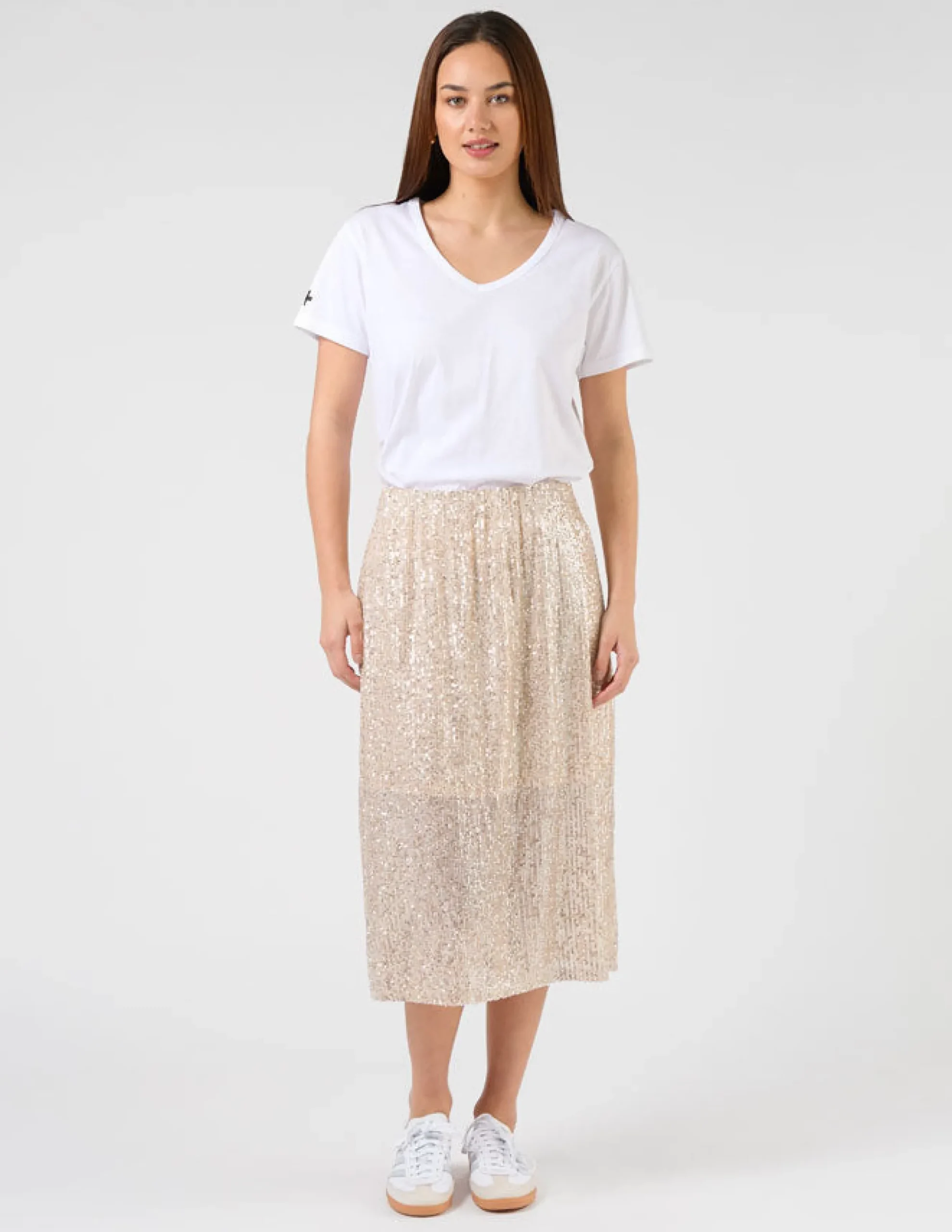 Crystal Skirt - Champagne Sequins