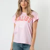 Cuff Sleeve T-Shirt - Candy Malibu