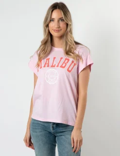 Cuff Sleeve T-Shirt - Candy Malibu