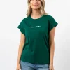 Cuff Sleeve T-Shirt - Pine Logo
