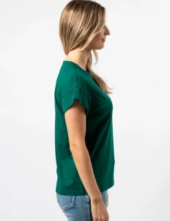 Cuff Sleeve T-Shirt - Pine Logo