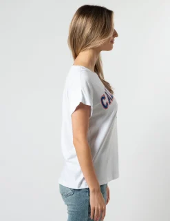 Cuff Sleeve T-Shirt - White California