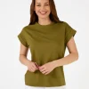Cuff Tee Logo - Moss