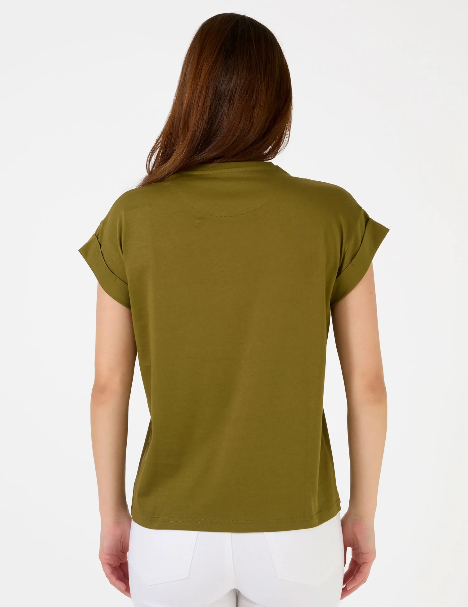 Cuff Tee Logo - Moss