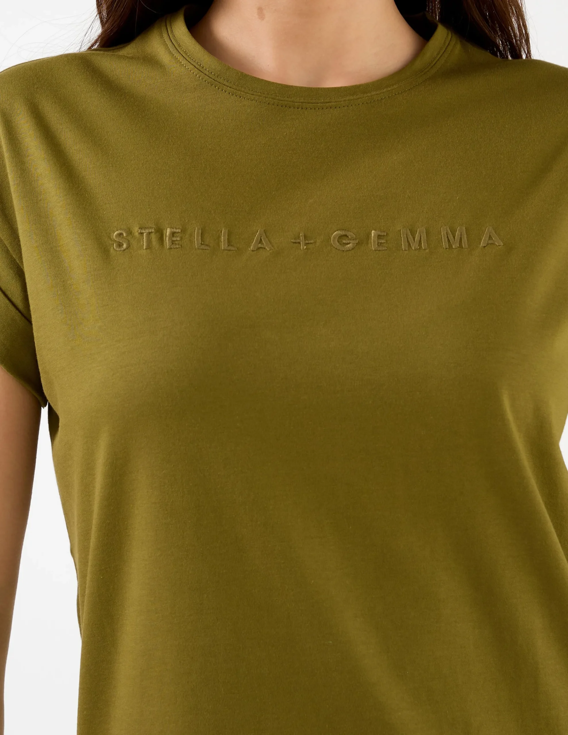 Cuff Tee Logo - Moss