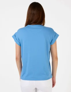 Cuff Tee Logo - Sky