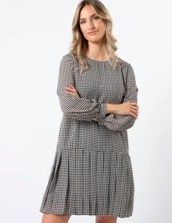 Dahlia Dress - Houndstooth