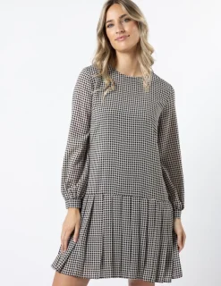 Dahlia Dress - Houndstooth