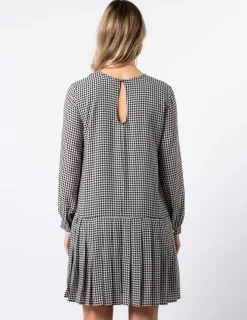 Dahlia Dress - Houndstooth