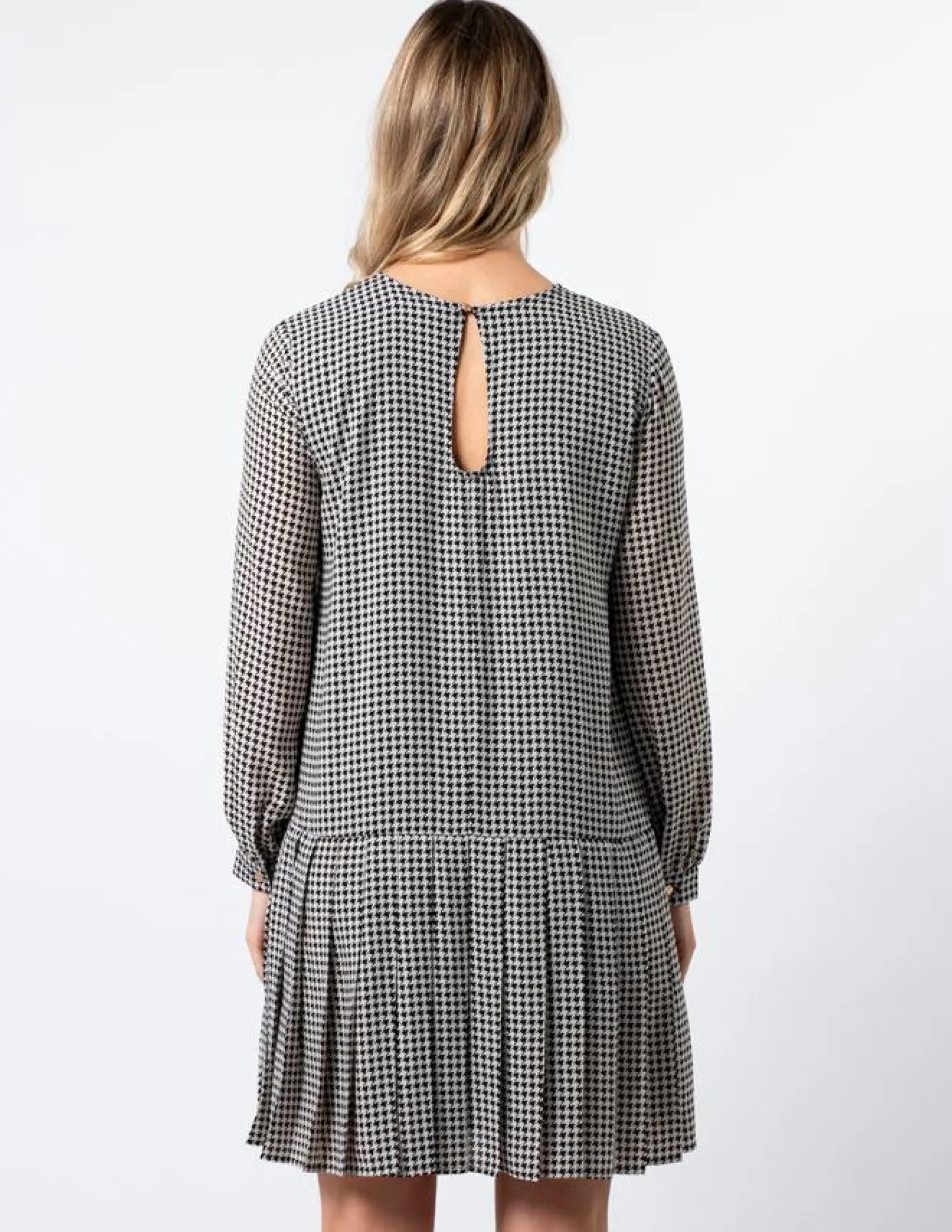Dahlia Dress - Houndstooth