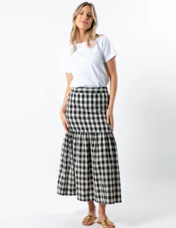 Dalton Skirt - Black and White Check