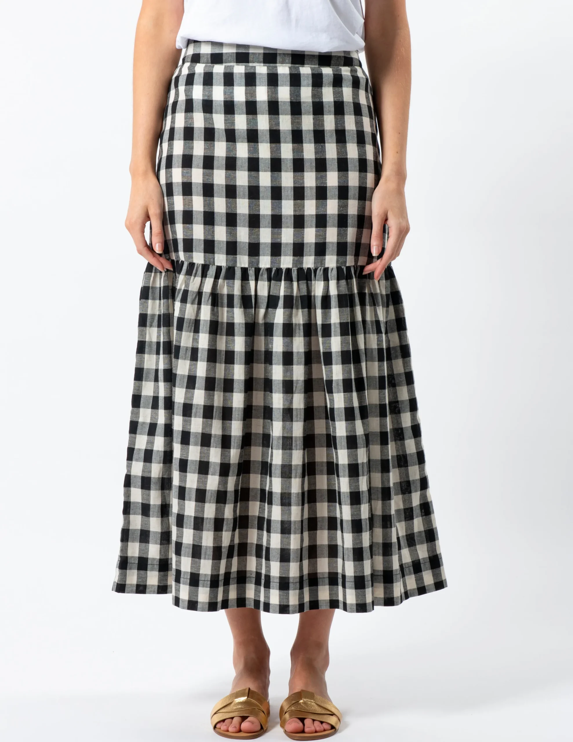 Dalton Skirt - Black and White Check